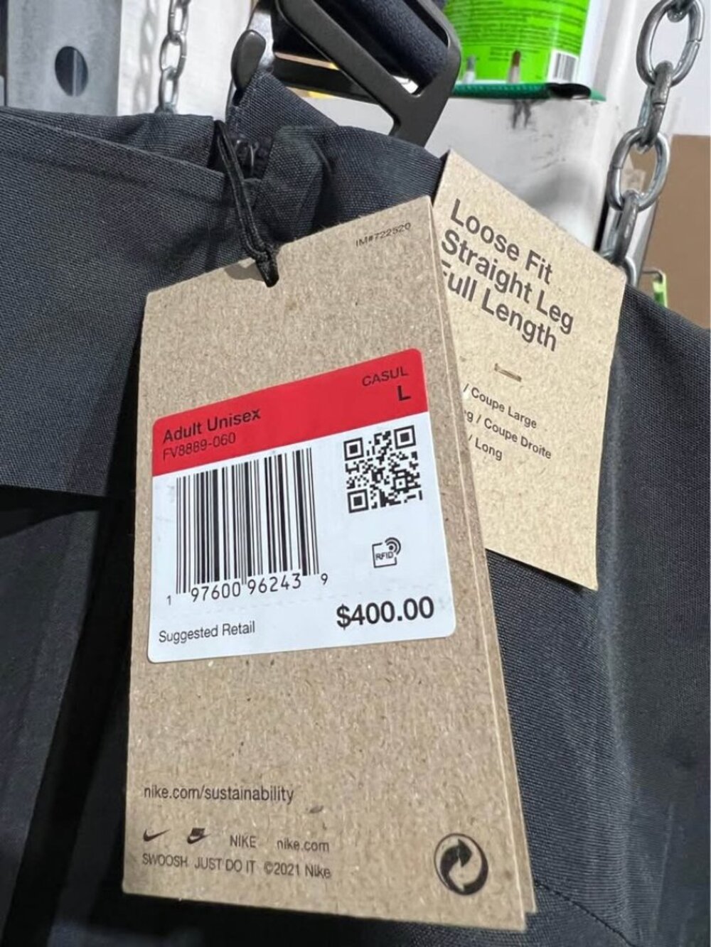 Nike ACG Gore-Tex Storm-FIT ADV Chena Vortex Snow Bib Pants Black Waterproof Win - Picture 10 of 10